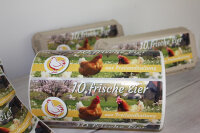 1500 Etiketten f&uuml;r 10er Eierschachteln mit Freilandhaltung Motiv