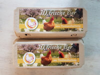 1500 Etiketten f&uuml;r 10er Eierschachteln mit Freilandhaltung Motiv