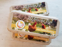 1500 Etiketten f&uuml;r 10er Eierschachteln mit Freilandhaltung Motiv