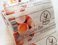 5000 Etiketten f&uuml;r Jungehennenboxen ( 1 kg ) nach Ihrer Druckvorlage