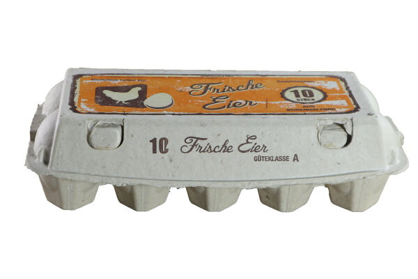 3280 x 10er Eierschachtel flat TOP mit Aufdruck 10 frische Eier aus Bodenhaltung