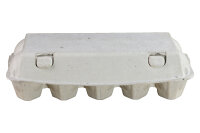 328 x 10er Eierschachtel flat TOP grau ohne Aufdruck