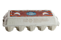 328 x 10er Eierschachtel flat TOP mit Aufdruck 10 frische...